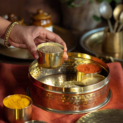 Brass Masala Daani / Spice Box