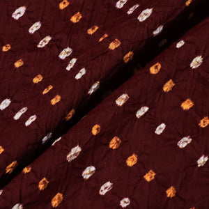 Brown - Kutch Tie & Dye Mul Cotton Bandhani Fabric 08