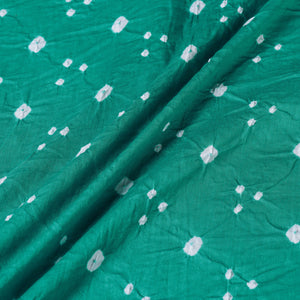 Aqua Green - Kutch Tie & Dye Mul Cotton Bandhani Fabric 07