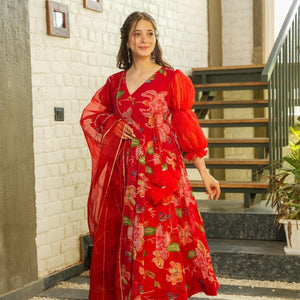 Grishma red suit set