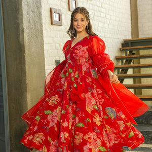 Grishma red suit set