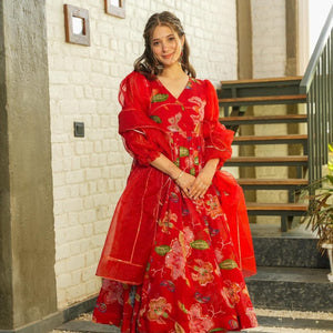 Grishma red suit set