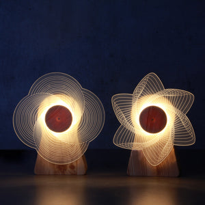 Rotating LED Windmill Lamp