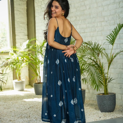 Deep Blue Serenity Kurta Set