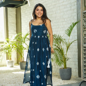 Deep Blue Serenity Kurta Set