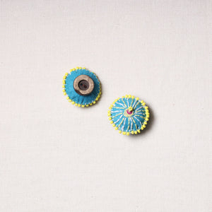 Bakhiya Hand Embroidered Felt & Beadwork Buttons (Set of 2)