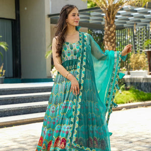 HEAVENLY green heavy maxi set