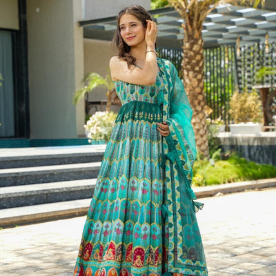 HEAVENLY green heavy maxi set