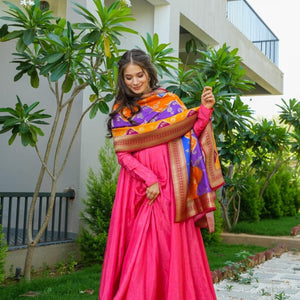 ravishing pink maxi set