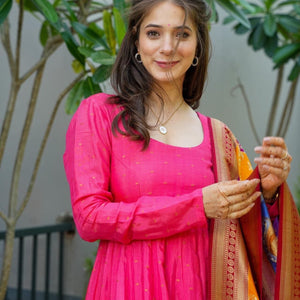 ravishing pink maxi set