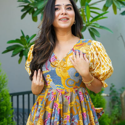 Sunlit-day cotton maxi