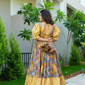 Sunlit-day cotton maxi