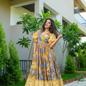 Sunlit-day cotton maxi
