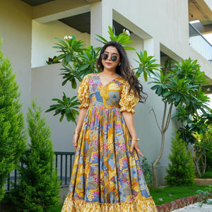 Sunlit-day cotton maxi