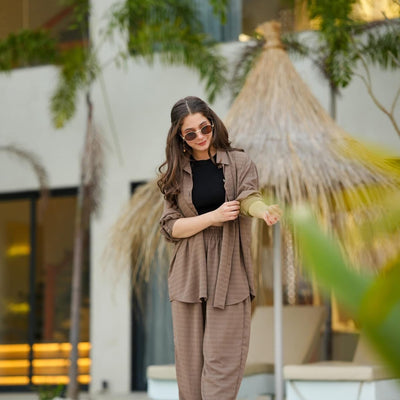zendra brown co-ord set