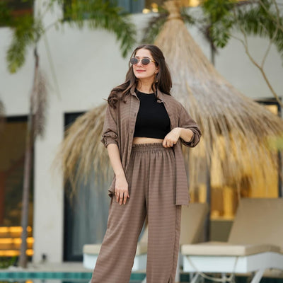 zendra brown co-ord set
