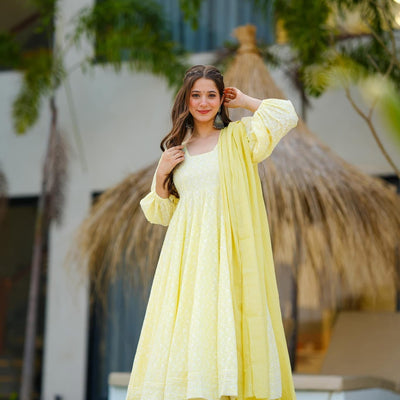 mable lime cotton suit set