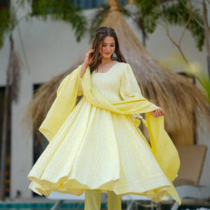 mable lime cotton suit set