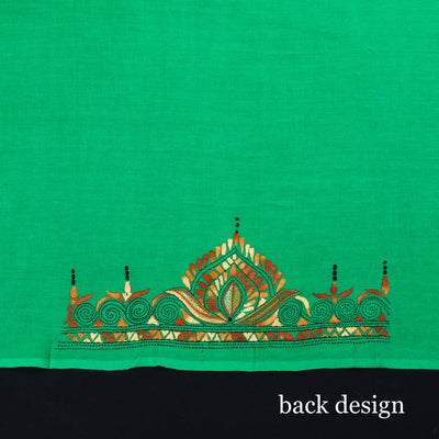 Bengal Heavy Kantha Embroidery Work Pure Cotton Blouse Piece