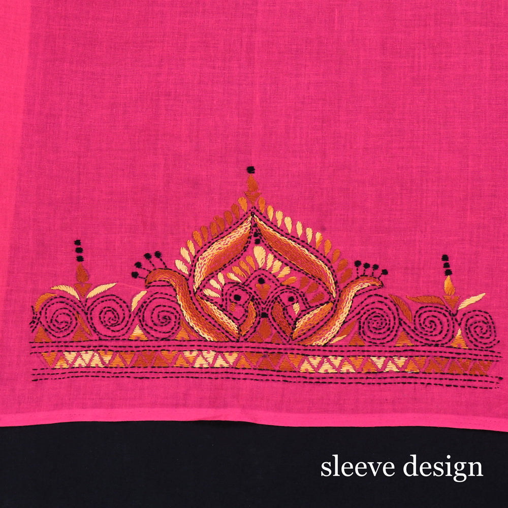 Bengal Kantha Embroidery Work Pure Cotton Blouse Piece