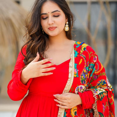 Victoria red soothing suit set