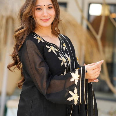 Heavenly Black kurta palazzo set