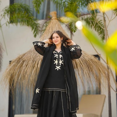 Heavenly Black kurta palazzo set