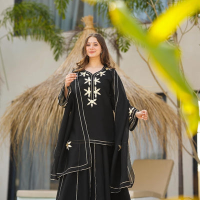 Heavenly Black kurta palazzo set