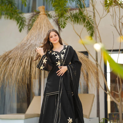 Heavenly Black kurta palazzo set