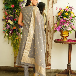 Harper grey chanderi set