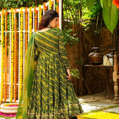 Ruth green kurta-palazzo set