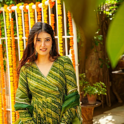Ruth green kurta-palazzo set