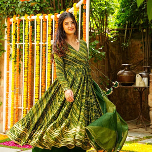 Ruth green kurta-palazzo set