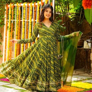 Ruth green kurta-palazzo set