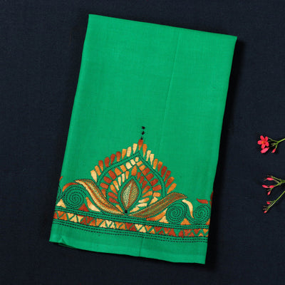 Bengal Heavy Kantha Embroidery Work Pure Cotton Blouse Piece