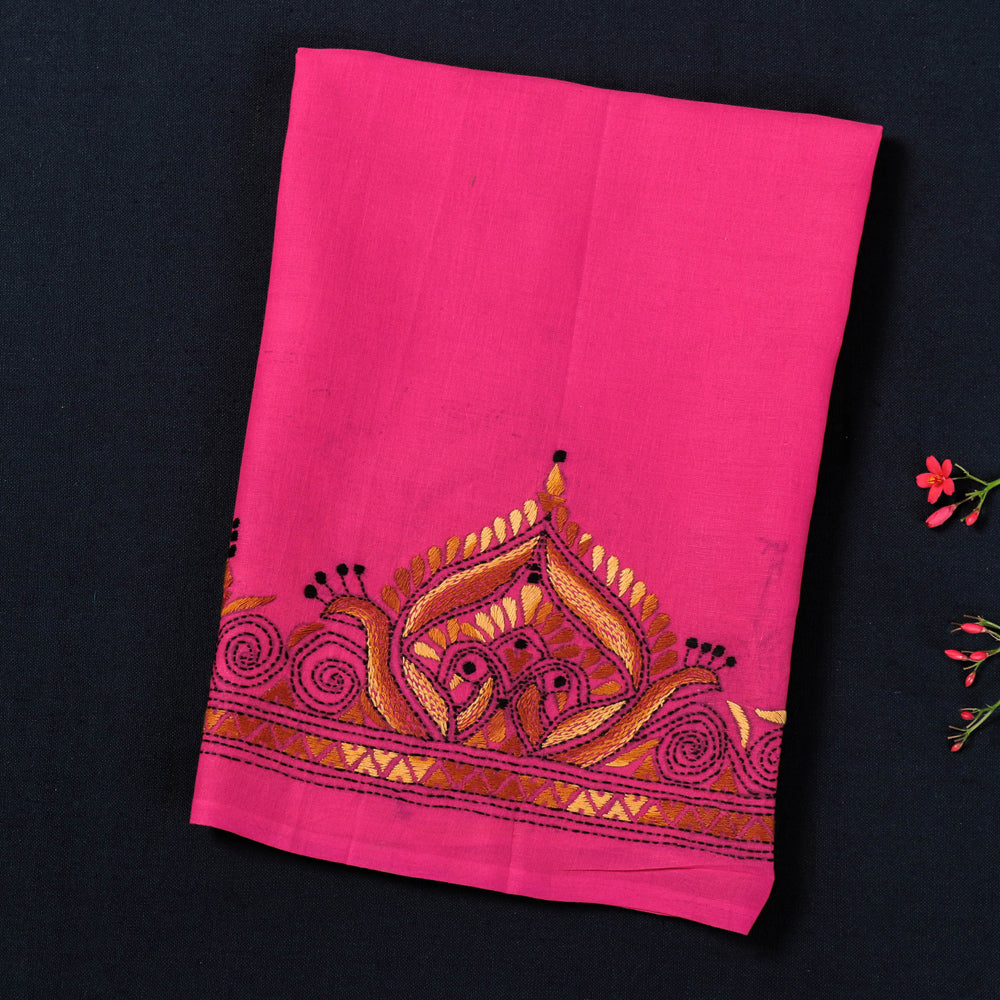 Bengal Kantha Embroidery Work Pure Cotton Blouse Piece