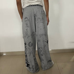 Boxer Sweatpants - Grey Melange (Graffiti version)