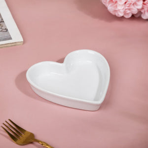 Riona Heart Ceramic Small Dish White