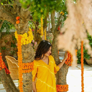 Yellow STRIPS KURTA SET