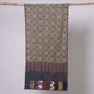 Brown - Ajrakh Block Printed Patchwork Cotton Stole