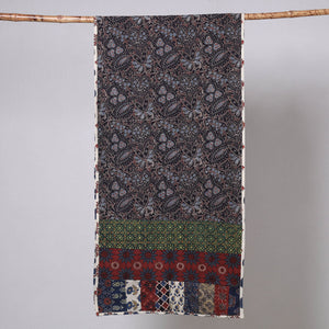 Brown - Ajrakh Block Printed Patchwork Cotton Stole