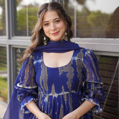 Trinity blue organza suit set