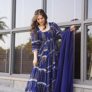 Trinity blue organza suit set
