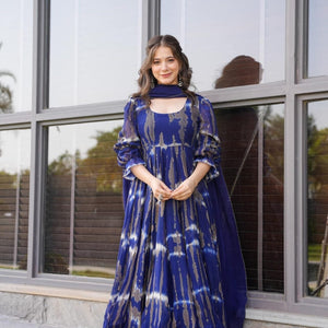 Trinity blue organza suit set