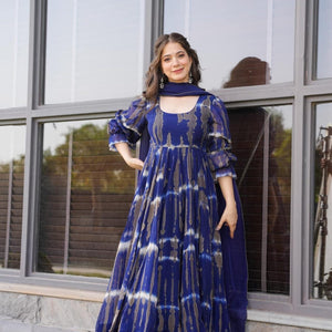 Trinity blue organza suit set