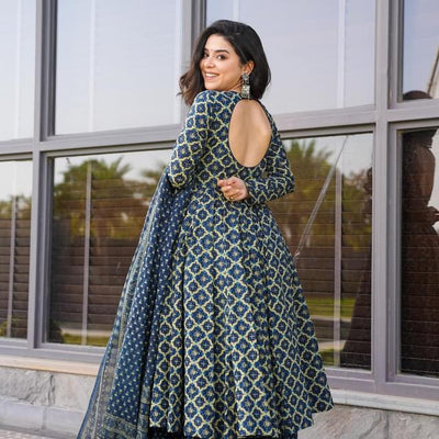 Jade tide cotton suit set