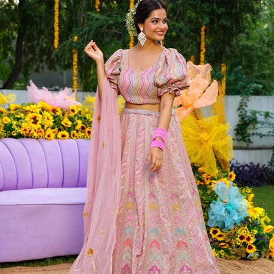Pink Marshmallow lehenga choli set