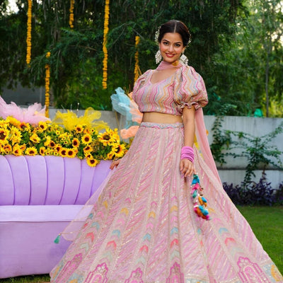 Pink Marshmallow lehenga choli set