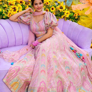 Pink Marshmallow lehenga choli set