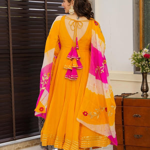 Radiance Yellow organza suit set